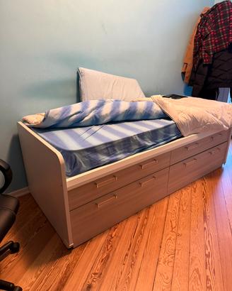 Letto legno con 4 cassetti