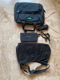 3 pezzi: porta pc, borsetta e porta documenti.