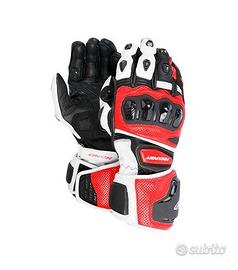 Guanto da moto Prexport Monza 2 Bianco Rosso Nero