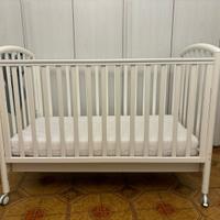 Lettino Pali bianco con materasso