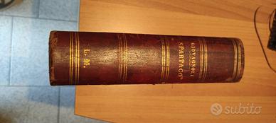Raro Libro Spartaco di Giovaglioli del 1882
