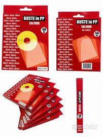 Lotto 6 confezioni buste in PP per CD/DVD