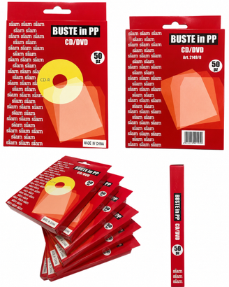 Lotto 6 confezioni buste in PP per CD/DVD