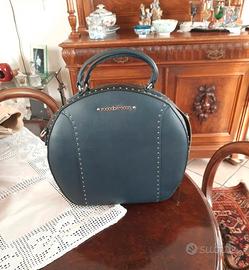 Borsa regular blu in poliuretano - roccobarocco