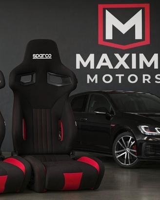 KIT 2 SEDILI SPARCO R333 NERI/ROSSI RECLINABILI TU