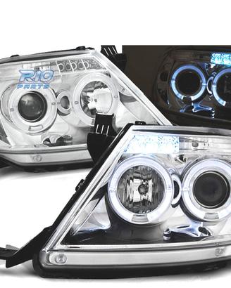 FARI TOYOTA HILUX 05-11 LED OCCHI ANGEL CROMATI