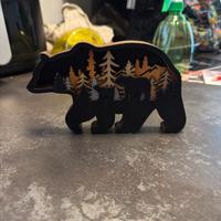 Decorazione orso in legno