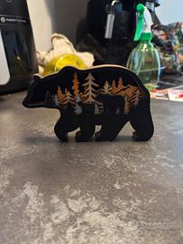 Decorazione orso in legno