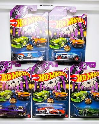 Hot Wheels Set completo di 5 veicoli Halloween