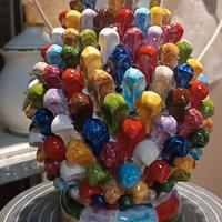 Lampada Pigna traforata multicolore Caltagirone 