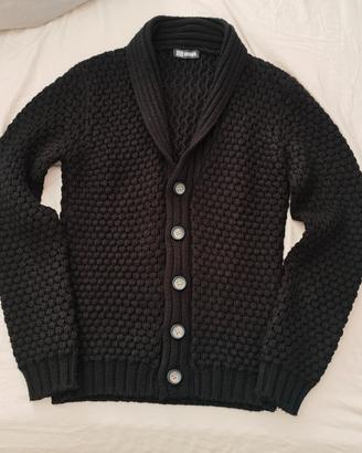 Cardigan uomo collo sciallato nero - M