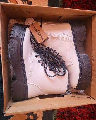 wrangler piccadilly hi bianche pelle nuove