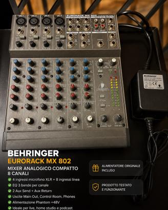Behringer Eurorack MX802 Mixer Analogico