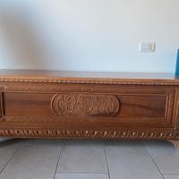 Cassapanca classica legno noce