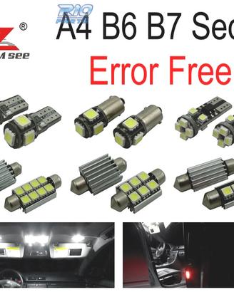 KIT 22 LAMPADE LED INTERNE PER AUDI A4 S4 RS4 B6 B