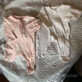 Pagliaccetti tutine neonata 0-2 mesi 3.4 kg cotone