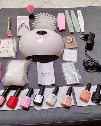 Kit completo manicure lampada + smalti + accessori