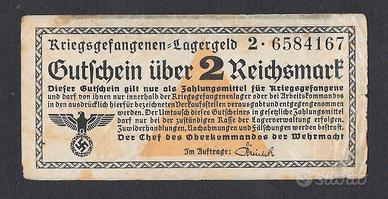 Buono da 2 reichsmark campi di prigionia (1939-45)