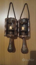 fiaccole vintage legno 80s 