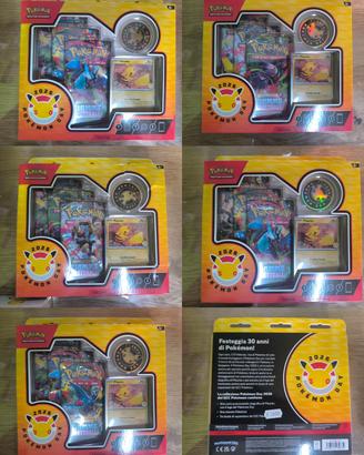 5 box Pokemon Day collezione 30° anniversario 