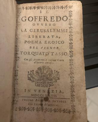 libro illustrato: la Gerusalemme liberata 1777