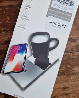 Caricatore wireless e scalda tazza da scrivania