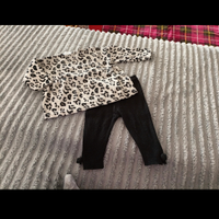 Completo neonata Zara 9/12 mesi leopardo