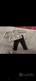 Completo neonata Zara 9/12 mesi leopardo