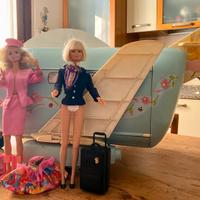 Aereo + 2 Barbie Pilota - anni 1989/‘90