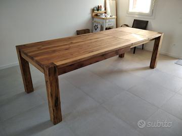 tavolo in rovere vecchio recuperato allungabile
