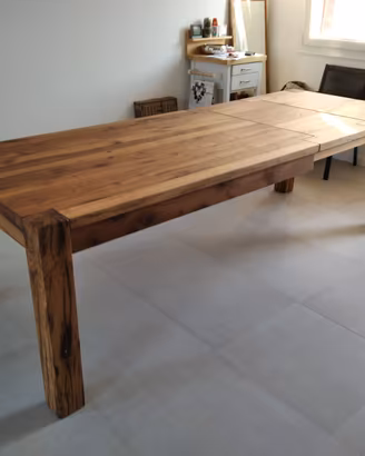 tavolo in rovere vecchio recuperato allungabile