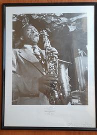 Stampa foto di Charlie Parker con cornice
