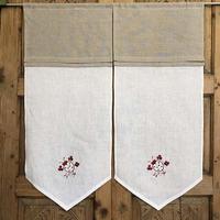 Tende per finestra con punta e ricamo coccinella