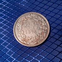 2 franchi Svizzeri del 1974.