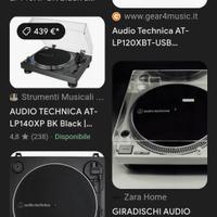 giradischi bluetooth della audio-tecnica