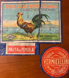 Etichetta pastificio Salvatore Gallo 1930