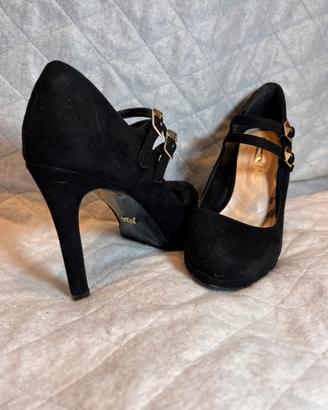 Tacco in camoscio nero Gaudì 37