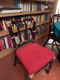 Sedie legno e tessuto