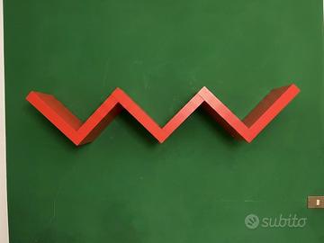 Mensola a zig-zag IKEA Lack rosso