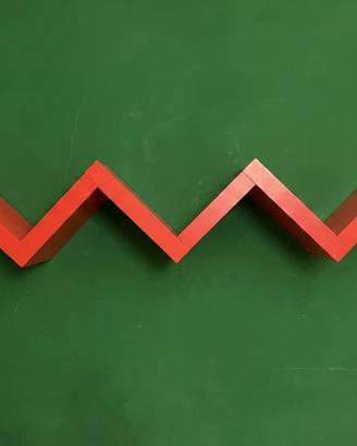Mensola a zig-zag IKEA Lack rosso