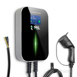 Wall box 22 kW trifase 5 metri cavo + spina Tipo 2