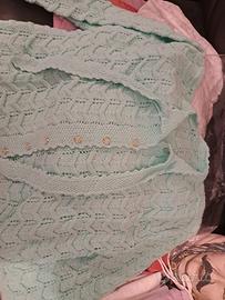 giacca di lana da notte fatta ai ferri