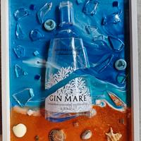 QUADRO CON BOTTIGLIA DI GIN