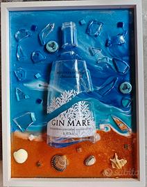QUADRO CON BOTTIGLIA DI GIN