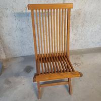 Sedie pieghevoli in teak per giardino