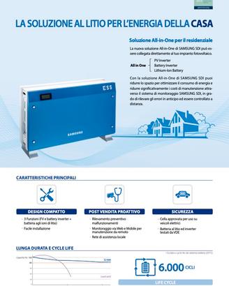 Batteria tampone + inverter Samsung 6,6 kWp