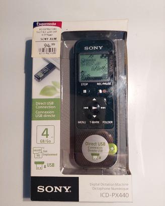 registratore digitale 4 GB SONY ICD-PX440 nuovo