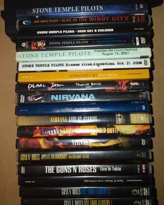 Lotto DVD Guns N'Roses, Nirvana, Pearl Jam, Stone