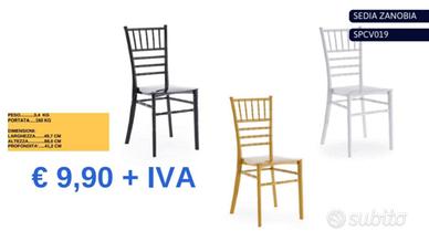 SEDIA WEDDING CHIAVARINA BIANCA IN POLIPROPILENE