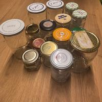 Set barattoli vetro tappi e misure misti